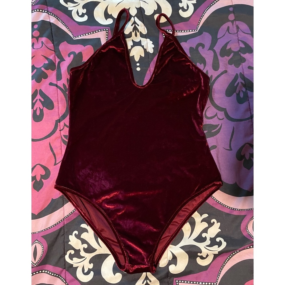 Small Velvet Maroon Onesie